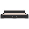 vidaXL Bed Frame with Drawers without Mattress Black 180x200 cm Super King