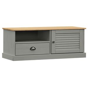 vidaXL TV Cabinet "VIGO" Grey 106x40x40 cm Solid Wood Pine