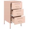 vidaXL Bedside Cabinets 2 pcs Pink 36x39x68 cm Steel