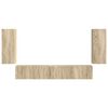 vidaXL TV Cabinet Set 4 pcs Sonoma Oak Engineered Wood