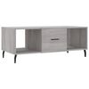 vidaXL Coffee Table Grey Sonoma 102x50x40 cm Engineered Wood