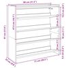 vidaXL Shoe Rack Sonoma Oak 80x25x81 cm Engineered Wood