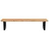 vidaXL Basin Shelf Wall Mounted Steel and Solid Wood Oak