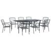 vidaXL Garden Dining Set 9 pcs Anthracite Mesh and Steel