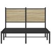 vidaXL Metal Bed Frame without Mattress Sonoma Oak 120x190 cm Small Double