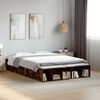 vidaXL Bed Frame without Mattress Smoked Oak 140x190 cm