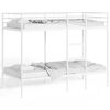 vidaXL Bunk Bed without Mattress White 100x190 cm Steel