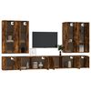 vidaXL 8 Piece TV Cabinet Set Smoked Oak Engineered Wood