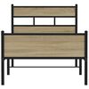 vidaXL Bed Frame without Mattress Sonoma Oak 100x200 cm Engineered Wood