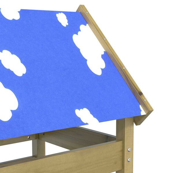 vidaXL Play Tower Brown 85 x 52.5 x 239 cm Solid Impregnated Wood