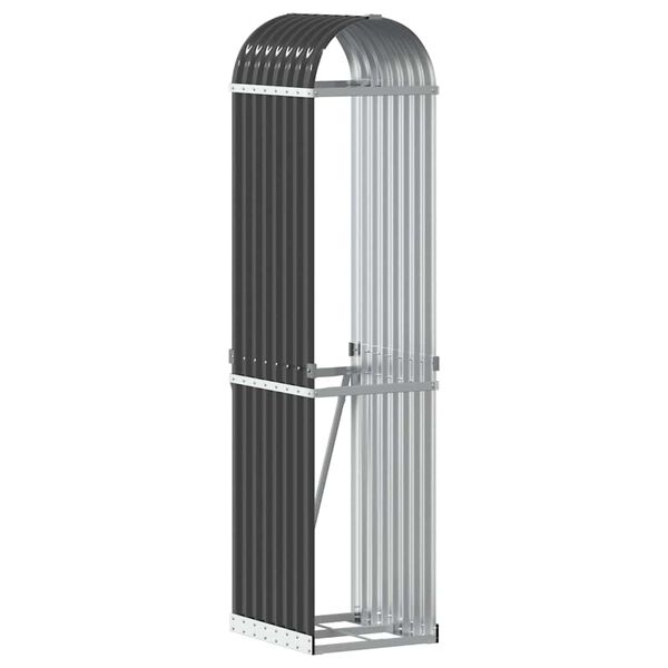 vidaXL Log Holder Anthracite 40x45x170 cm Galvanised Steel