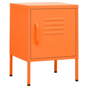 vidaXL Nightstand Orange 35x35x51 cm Steel