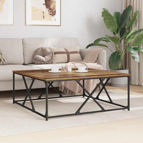 vidaXL Coffee Table Old Wood 100 x 100 x 40 cm Engineered Wood