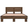 vidaXL Bed Frame without Mattress Brown Oak 120x200 cm