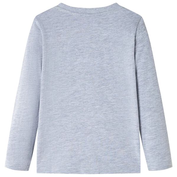 Kids' T-shirt with Long Sleeves Grey Melange 140