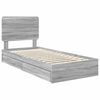 vidaXL Storage Bed Grey Sonoma 100 x 200 cm Engineered Wood
