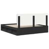 vidaXL Bed Frame with Headboard Black 200 x 200 cm Solid Pine Wood