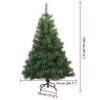 vidaXL Artificial Christmas Tree with 150 LEDs Green 120 cm PE and PVC
