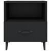 vidaXL Bedside Cabinet Black Engineered Wood