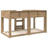 vidaXL Bunk Bed for Kids Artisan Oak 80 x 200 cm Engineered Wood