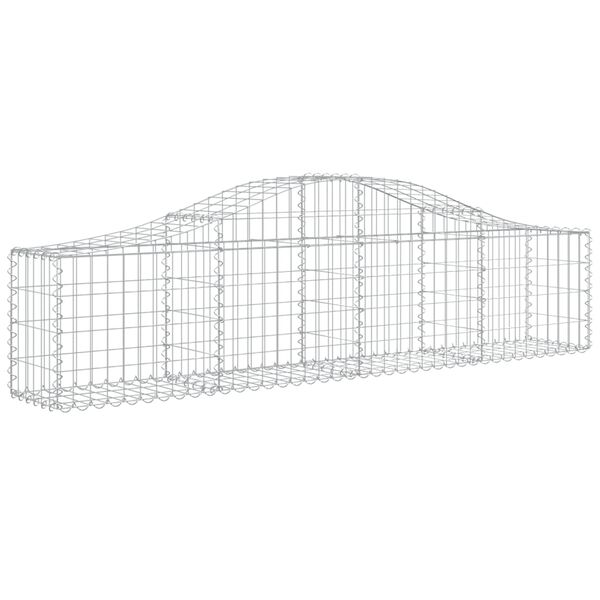 vidaXL Arched Gabion Baskets 5 pcs 200x30x40/60 cm Galvanised Iron