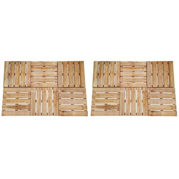 vidaXL 12 pcs Decking Tiles 50x50 cm Wood Brown