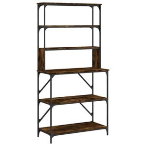 vidaXL Baker's Rack 6-Tier Smoked Oak 90x40x180 cm Engineered Wood
