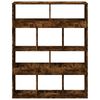 vidaXL Bookcase Smoked Oak100x33x125.5 cm Engineered Wood