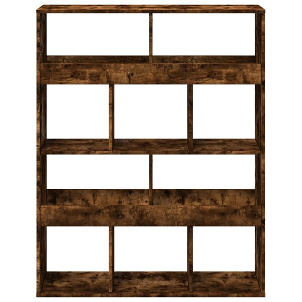 vidaXL Bookcase Smoked Oak100x33x125.5 cm Engineered Wood