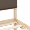 vidaXL Bed Frame with Upholstered Headboard Taupe 140 x 190 cm
