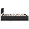 vidaXL Bed Frame with Headboard Black 180 x 200 cm Engineered Wood