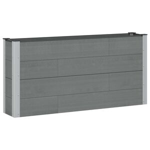vidaXL Garden Raised Bed Grey 150 x 30 x 72 cm