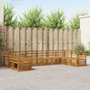 vidaXL Sofa Sets 10 pcs Natural Solid Acacia Wood