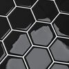 vidaXL Hexagon Tile 50 pcs White 30 x 30 cm Polyurethane and PET