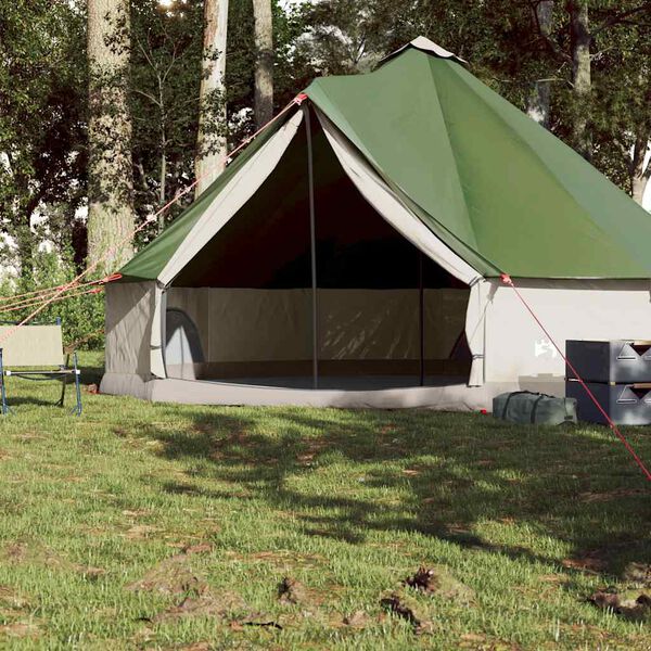 vidaXL Family Tent Tipi 8-Person Green Waterproof