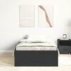 vidaXL Bed Frame without Mattress Black 100x200 cm