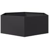 vidaXL Garden Planter Black Hexagon 138x120x45 cm Steel