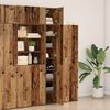vidaXL Storage Cabinet 3 pcs Old Wood 30 x 42.5 x 225 cm