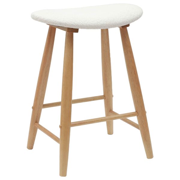 vidaXL Dining Chairs 2 pcs Natural 46 x 37 x 63 cm Solid Rubber Wood