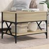 vidaXL Coffee Table Sonoma Oak 70x50x50 cm Engineered Wood and Metal