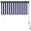 vidaXL Outdoor Roller Blind 140x250 cm Blue and White