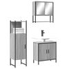 vidaXL 3 Piece Bathroom Furniture Set Grey Sonoma Engineered Wood