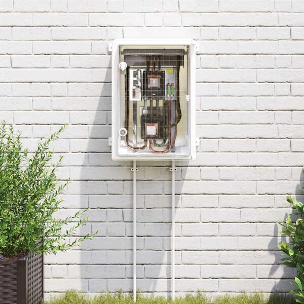 vidaXL Control Cabinet Grey 35 x 19.5 x 50 cm ABS Plastic