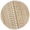 vidaXL Handmade Rug Jute with White Print 120 cm