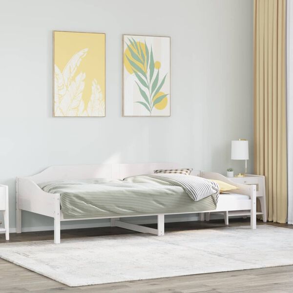vidaXL Bed Frame without Mattress White 80x200 cm Solid Wood Pine