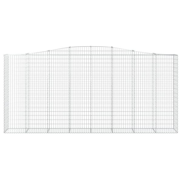 vidaXL Arched Gabion Basket 400x50x180/200 cm Galvanised Iron