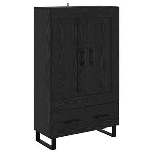 vidaXL Highboard Black Oak 69.5 x 31 x 115 cm Engineered Wood