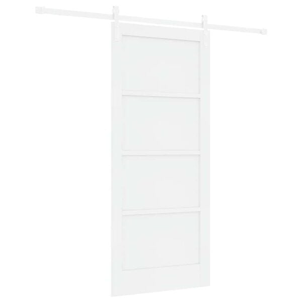 vidaXL Sliding Door White 86 x 198.5 cm Solid Pine Wood
