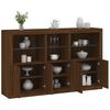 vidaXL Sideboard with LED Lights Brown Oak 162x37x100 cm