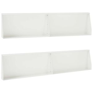 vidaXL Retaining Wall 4 pcs 100 x 12 x 30 cm Steel White
